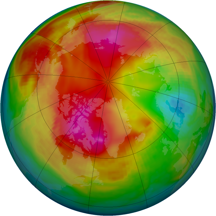 Arctic ozone map for 03 February 1987